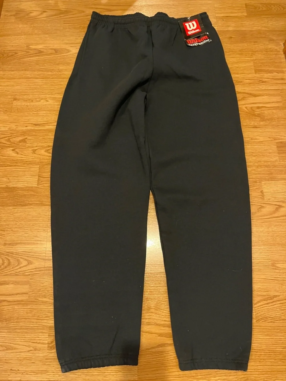 Men’s Wilson Black Sweatpants - Elastic Waistband and White Drawstring size XL